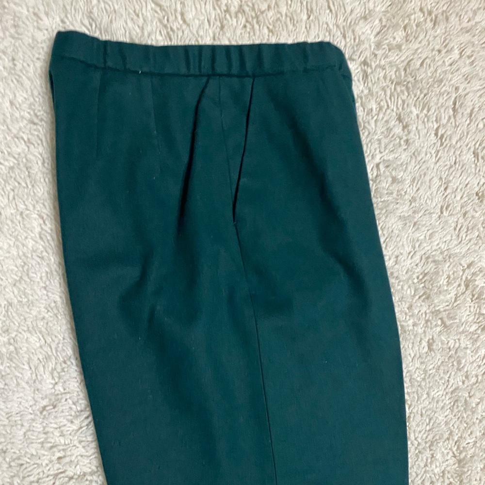 Pendleton womens pants size 12 100% wool green color wide leg pants
